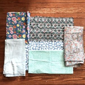Blue set - bundle of fabric various sizes & prints
